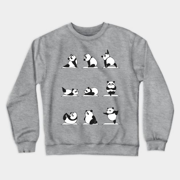 Panda Yoga Crewneck Sweatshirt by huebucket